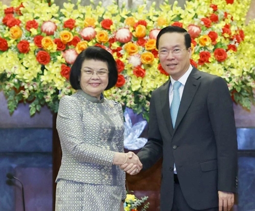 Chủ tịch nước Võ Văn Thưởng tiếp Chủ tịch Quốc hội Campuchia Samdech Khuon Sudary